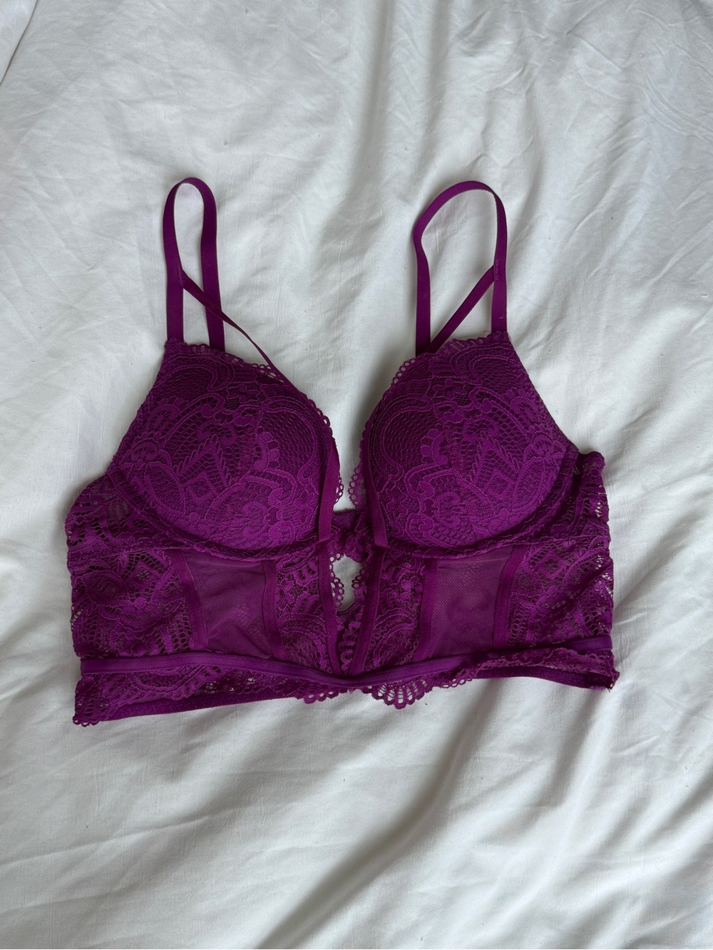 La SENZA Plum Lace Longline Bra